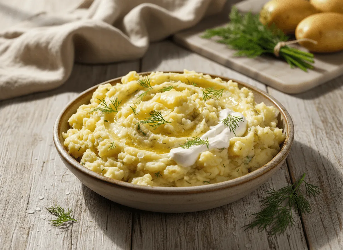creamy-dill-sour-cream-mashed-potatoes