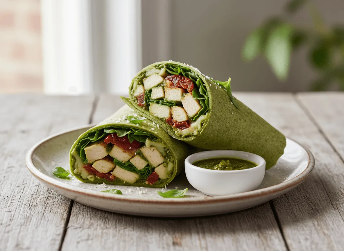 pesto-chicken-wraps