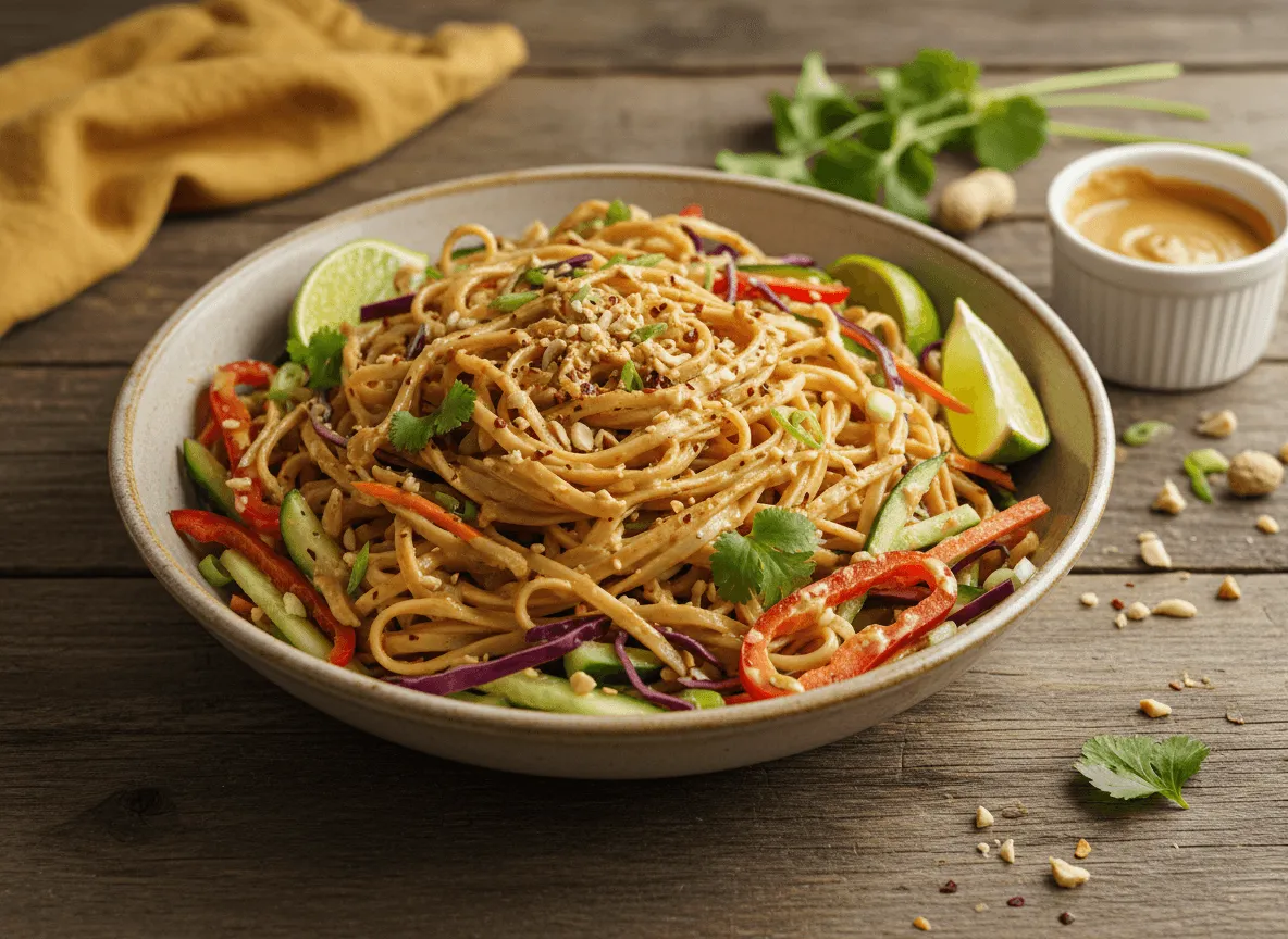 thai-peanut-noodle-salad-fresh-vegetables